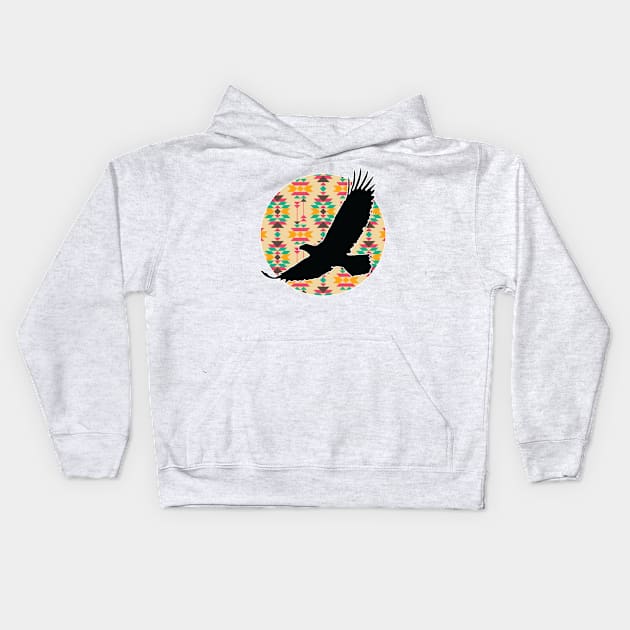 Flying Eagle - 8 Kids Hoodie by Brightfeather